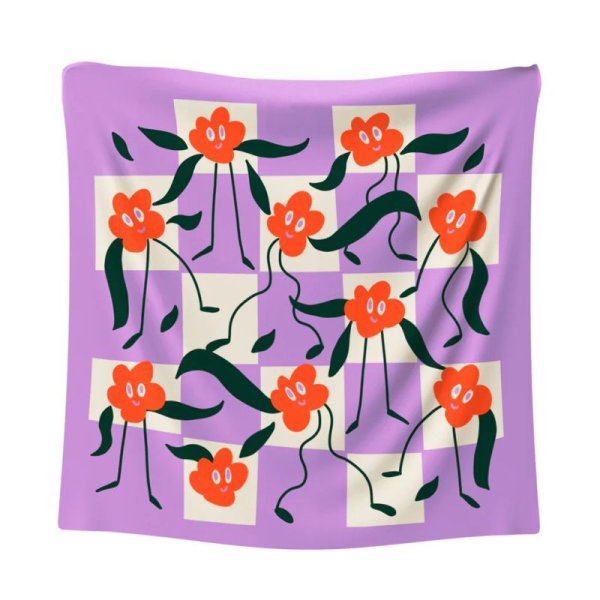 画像1: ARDE - DANCING FLOWER Bandana (50 x 50 cm) (1)