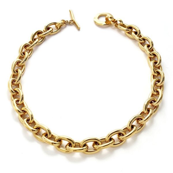 画像1: BIKO - Chloe Collar クロエ チェーンネックレス - Gold (1)