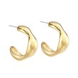 画像1: BIKO - Contour Hoops Earring コントアーフープピアス - Gold (1)