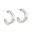 画像1: BIKO - Contour Hoops Earring コントアーフープピアス - Silver (1)