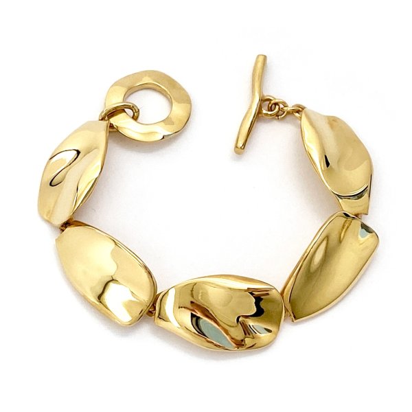 画像1: BIKO - Petal Bracelet ペタル ブレスレット - Gold (1)