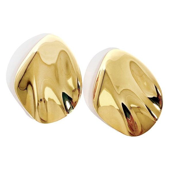 画像1: BIKO - Petal Studs Large ペタル スタッズピアス L - Gold (1)