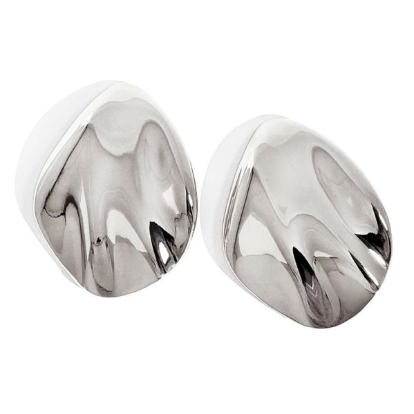 画像1: BIKO - Petal Studs Large ペタル スタッズピアス L - Silver (1)