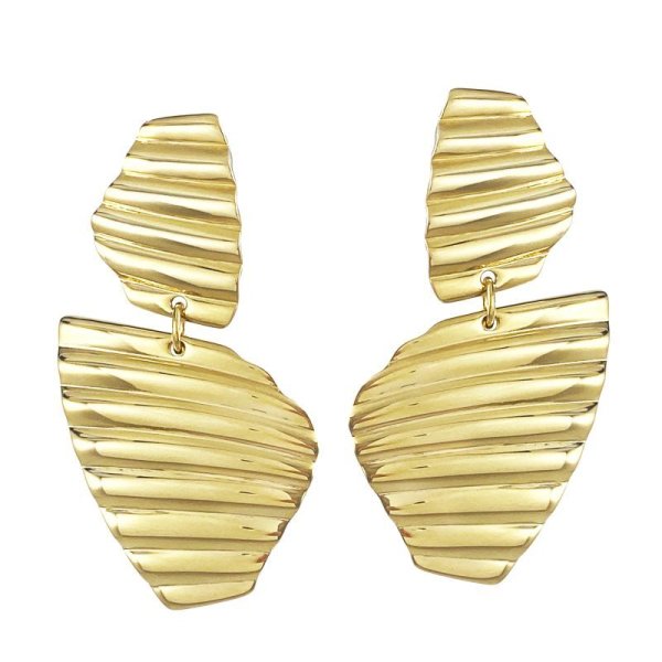 画像1: BIKO - Soleil Statement Drops Earring - ソレイル ステートメントドロップピアス - Gold (1)