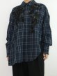 画像7: DHRUV KAPOOR - Handcrafted Scooped Hem Shirt  スクープヘム ビーズ刺繍チェックシャツ (7)