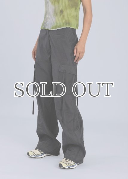 画像1: ESTHÉ - Organza Cargo Trousers オーガンジートラウザーパンツ - Black (1)