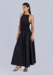 画像2: ESTHE - Mixed Jersey Ruched Maxi Dress 異素材ミックスドレス- Black (2)