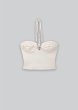 画像6: ESTHE - Denim Cut-Out Tube Top  ホルターネックデニムチューブトップ - Off White (6)