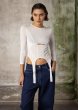 画像7: ESTHE - Layered Cut-Out Jersey Top  レイヤードカットアウトトップ - Off White (7)