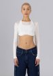 画像4: ESTHE - Layered Cut-Out Jersey Top  レイヤードカットアウトトップ - Off White (4)