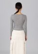 画像3: ESTHE - Layered Cut-Out Jersey Top  レイヤードカットアウトトップ - Grey (3)