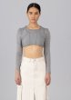 画像4: ESTHE - Layered Cut-Out Jersey Top  レイヤードカットアウトトップ - Grey (4)