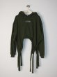 画像8: ESTHE - Organic Ribbon Hoodie  リボンクロップフーディー - Khaki (8)