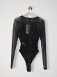 画像8: ESTHE - Gathered Mesh Long Sleeve Bodysuit  ギャザーメッシュボディスーツ - Black (8)