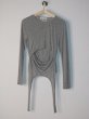 画像8: ESTHE - Layered Cut-Out Jersey Top  レイヤードカットアウトトップ - Grey (8)