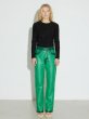 画像1: HOSBJERG - Pompay Leather Pants  レザーパンツ - Grass Green (1)