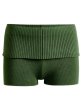 画像1: HOUSE OF SUNNY - One Love Rib Hotpants ニットショーツ - Pine Green (1)