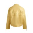 画像3: HOUSE OF SUNNY - The Racer Jacket ビーガンレザーレーサージャケット - Butter Yellow (3)