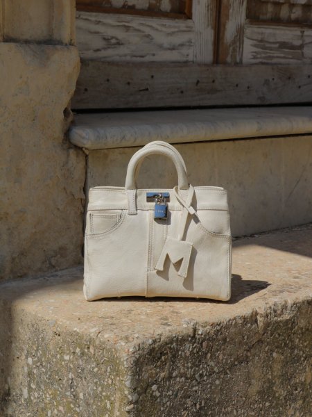 画像1: MEDEA - Nina Small Bag - White Leather (1)