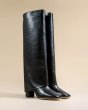 画像1: MI/MAI - NOLAN Black Leather Cuff Boots (1)