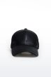 画像1: STAND STUDIO - Cia Cap フェイクレザーキャップ - Black (1)