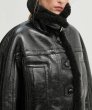 画像17: STAND STUDIO - Aby Grossy Faux Shearling Jacket グロッシーシアリングジャケット - Black (17)